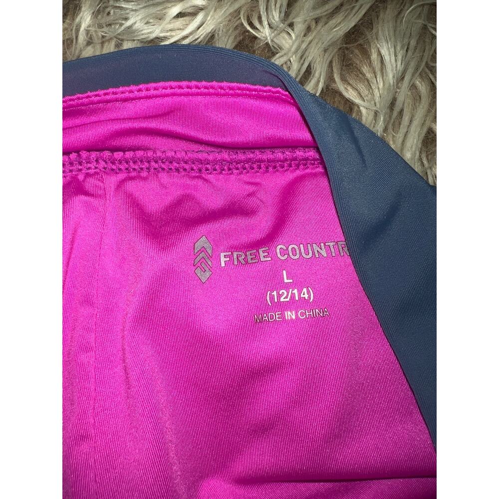 Free country women’s blue & pink athletic short - Picture 8 of 9
